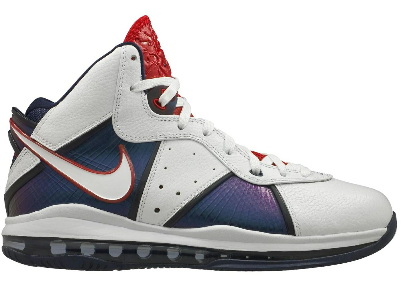 ナイキ レブロン 白色 ホワイト 紺色 ネイビー スニーカー メンズ NIKE LEBRON 8 VETERANS DAY / WHITE WHITE MIDNIGHT NAVY