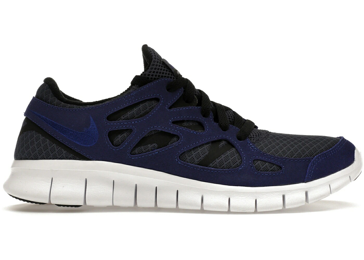 ナイキ フリー ラン サンダー 青色 ブルー 黒色 ブラック 白色 ホワイト ディープ スニーカー メンズ NIKE FREE RUN 2 THUNDER BLUE / THUNDER BLUE BLACK WHITE DEEP