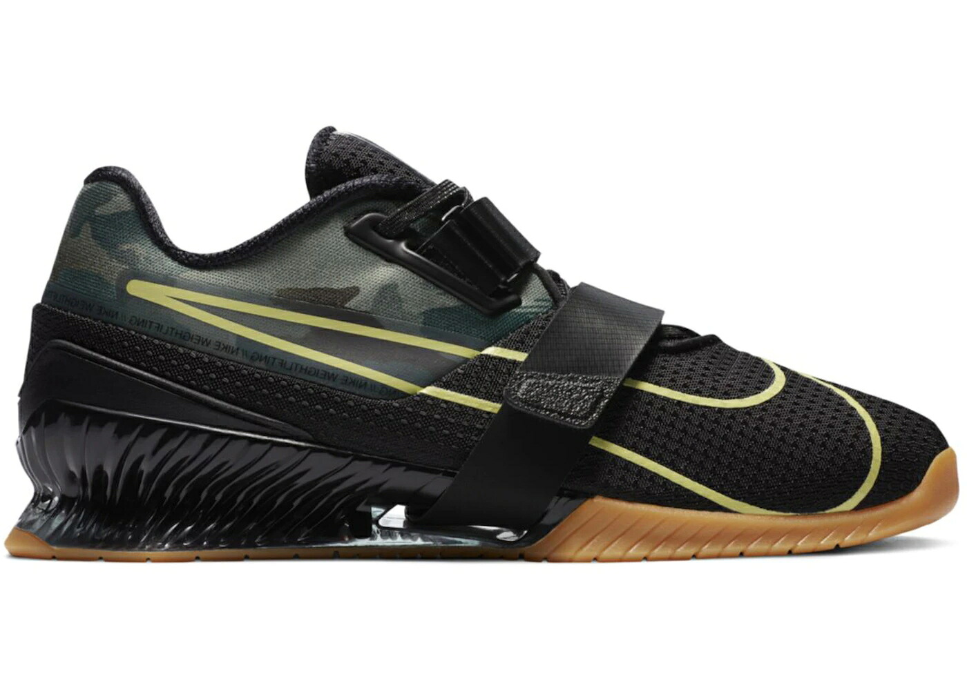 ナイキ 家鴨柄 黒いこと 黒いこと 赤銅色 赤銅色 スニーカー メンズ NIKE ROMALEOS 4 CAMO / BLACK GUM MEDIUM BROWN LIMELIGHT