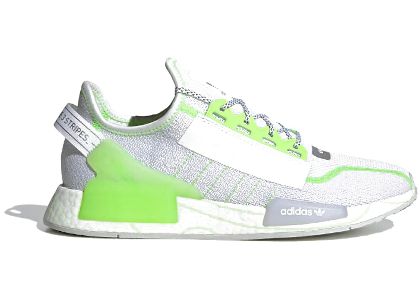 アディダス 緑 グリーン 白色 ホワイト 灰色 グレー スニーカー メンズ  NMD R1 V2 SIGNAL GREEN / CLOUD WHITE SIGNAL GREEN GREY