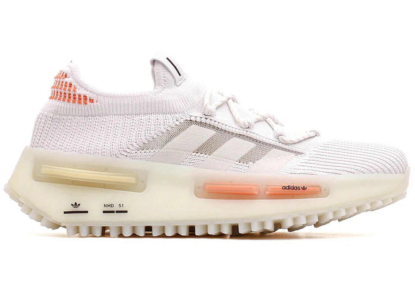 アディダス 白いこと 白いこと 核融合反応 WOMEN\u0027S スニーカー レディース ADIDAS NMD S1 WHITE CORAL FUSION (WOMEN\u0027S) / CLOUD WHITE OFF WHITE CORAL