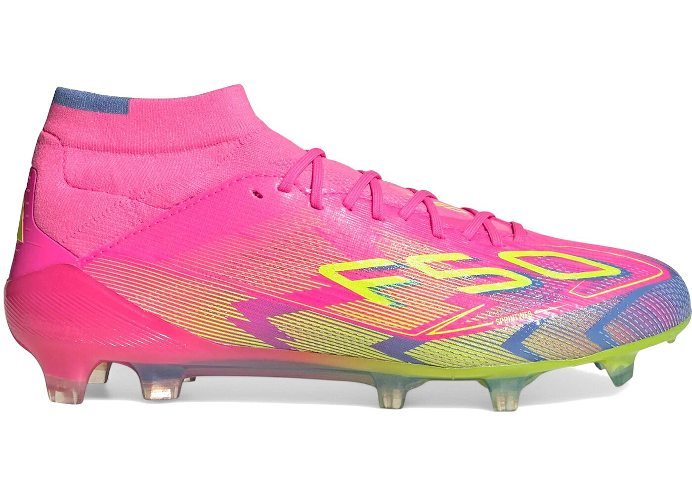 アディダス エリート ビクトリー ピンク 青色 ブルー WOMEN'S スニーカー レディース ADIDAS F50 ELITE MID-CUT FG MYSTIC VICTORY PACK (WOMEN'S) / LUCID PINK LUCID LEMON BLUE｜スニケス