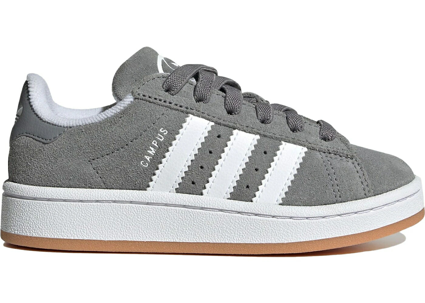 アディダス キャンパス 灰色 グレー 白色 ホワイト ジュニア キッズ ADIDAS CAMPUS 00S ELASTIC GREY WHITE (PS) / GREY THREE CLOUD WHITE GUM ベビー マタニティ スニーカー