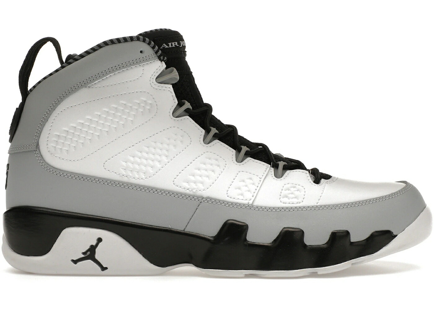 ナイキ ジョーダン 白色 ホワイト 黒色 ブラック 灰色 グレー スニーカー メンズ JORDAN 9 RETRO BARONS / WHITE BLACK WOLF GREY|スニケス