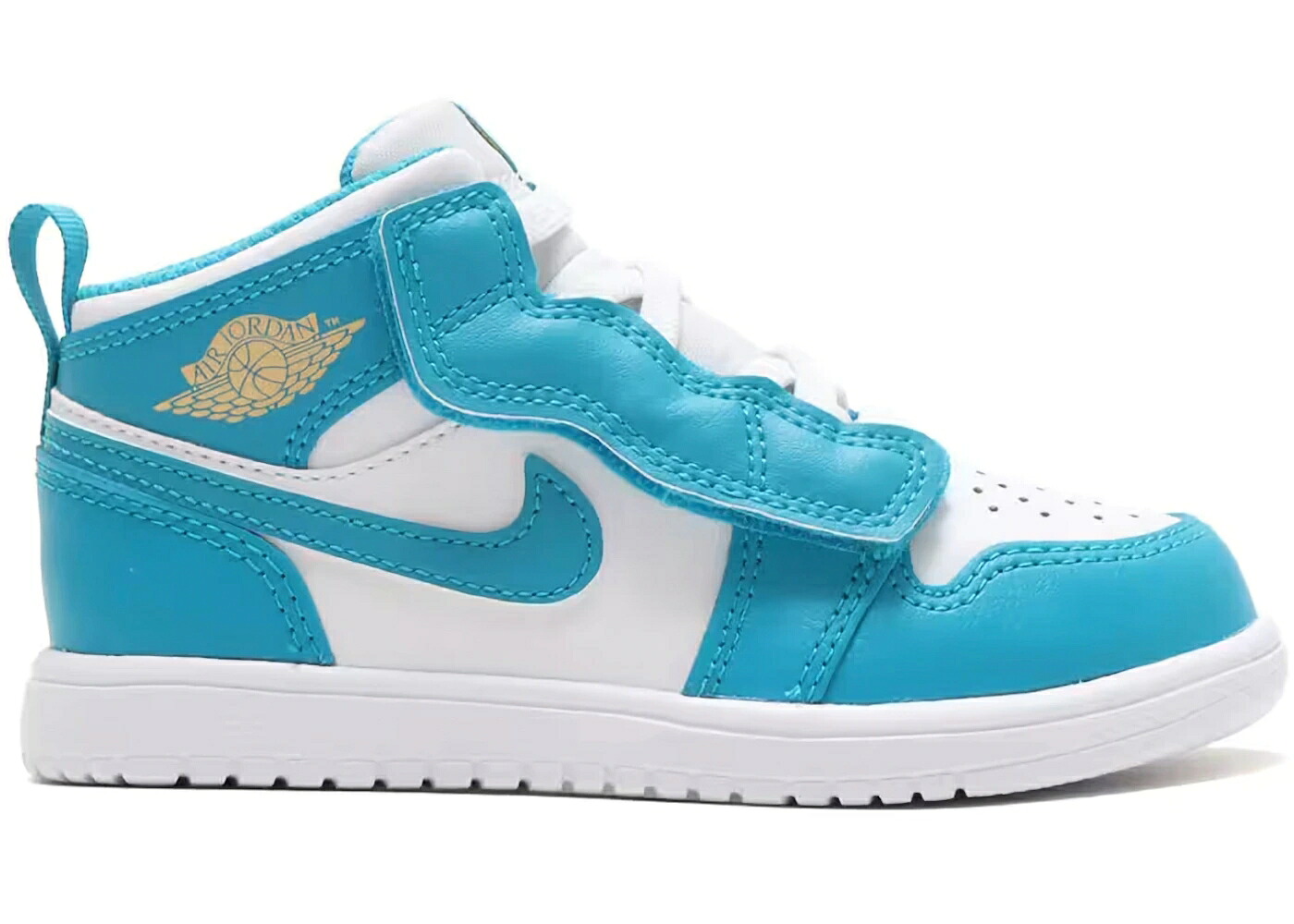 ナイキ ジョーダン ミッド ゴールド 白いこと 白いこと 御坊っちゃん キッズ JORDAN 1 MID ALT AQUATONE (TD) / AQUATONE CELESTIAL GOLD WHITE