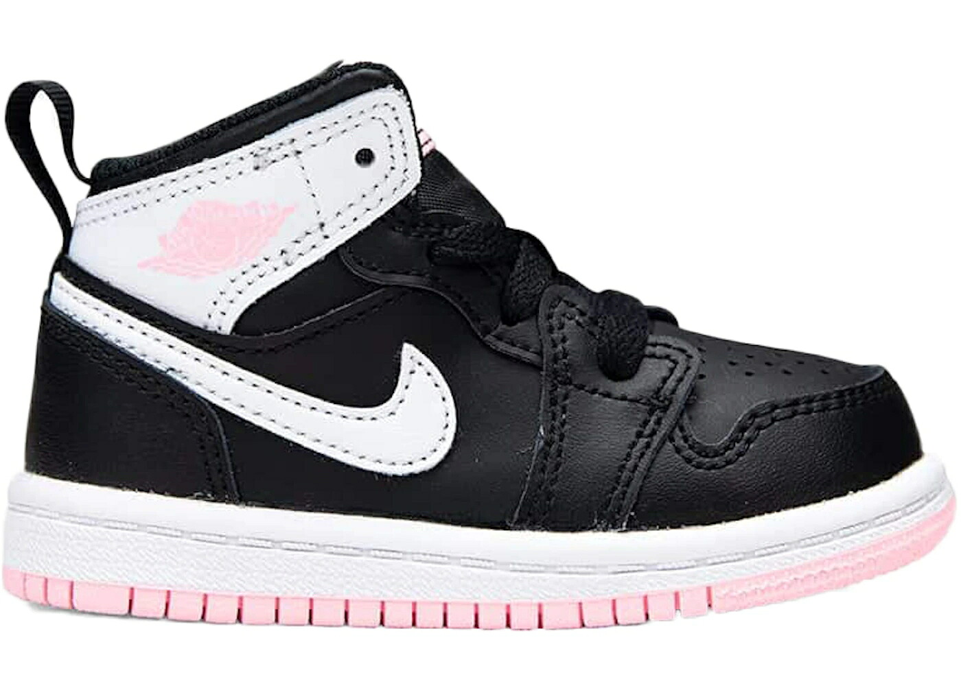 ナイキ ジョーダン ミッド 白いこと 白いこと 黒いこと 黒いこと サクラ色 お坊っちゃん キッズ JORDAN 1 MID WHITE BLACK LIGHT ARCTIC PINK (TD) / WHITE BLACK LIGHT ARCTIC PINK