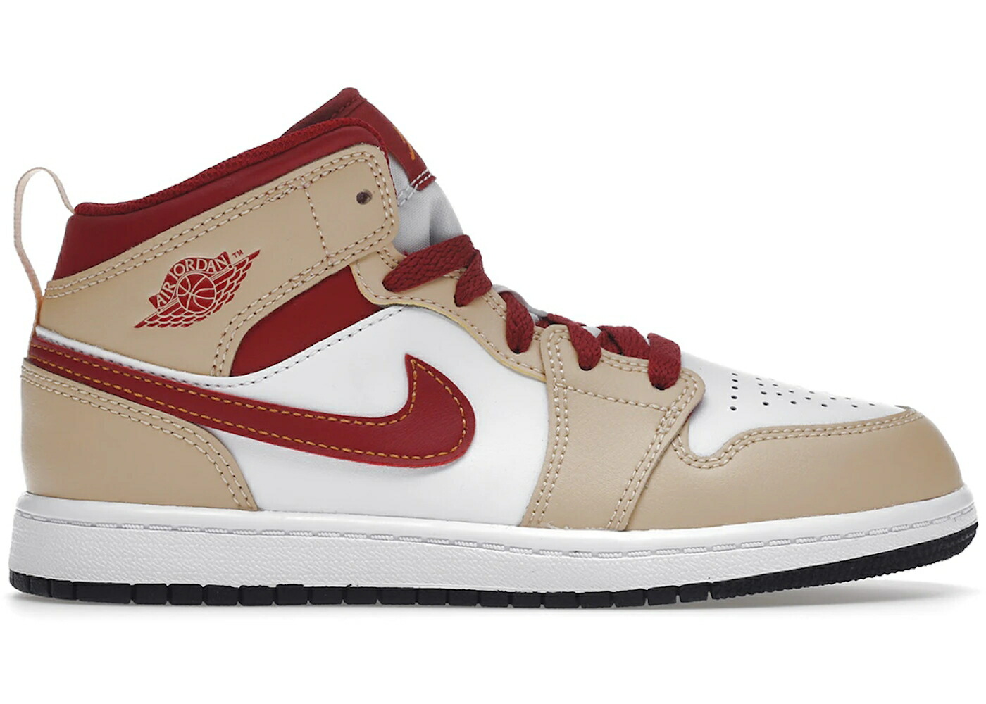 ナイキ ジョーダン ミッド カリー カーディナル 白色 ホワイト 赤 レッド ジュニア キッズ JORDAN 1 MID LIGHT CURRY CARDINAL (PS) / WHITE ONYX WHITE CARDINAL RED ベビー マタニティ スニーカー 29,770円