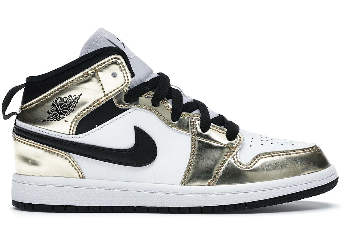 ナイキ ジョーダン ミッド ゴールド 黒いこと 黒いこと 白いこと 白いこと お坊っちゃん キッズ JORDAN 1 MID METALLIC GOLD BLACK WHITE (なおなお書き) / METALLIC GOLD BLACK WHITE BLACK もの言う花 マタニティ スニーカー
