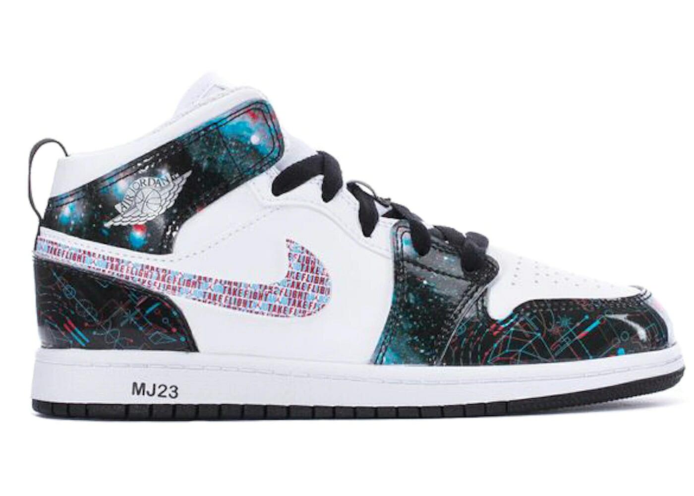 ナイキ ジョーダン ミッド フライト 白色 ホワイト クリムゾン 青色 ブルー ジュニア キッズ JORDAN 1 MID SE TAKE FLIGHT (PS) / WHITE BRIGHT CRIMSON BLUE HERO ベビー マタニティ スニーカー