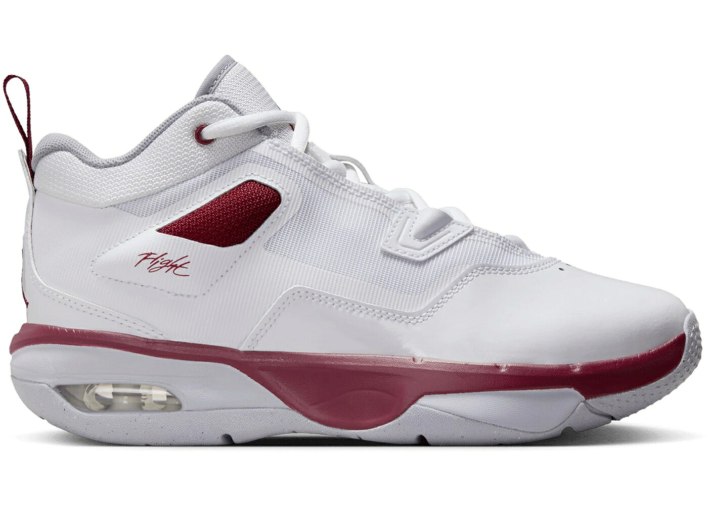 ナイキ ジョーダン 白色 ホワイト チーム 赤 レッド 灰色 グレー ジュニア キッズ JORDAN STAY LOYAL 3 WHITE TEAM RED (GS) / WHITE WOLF GREY TEAM RED ベビー マタニティ スニーカー｜スニケス