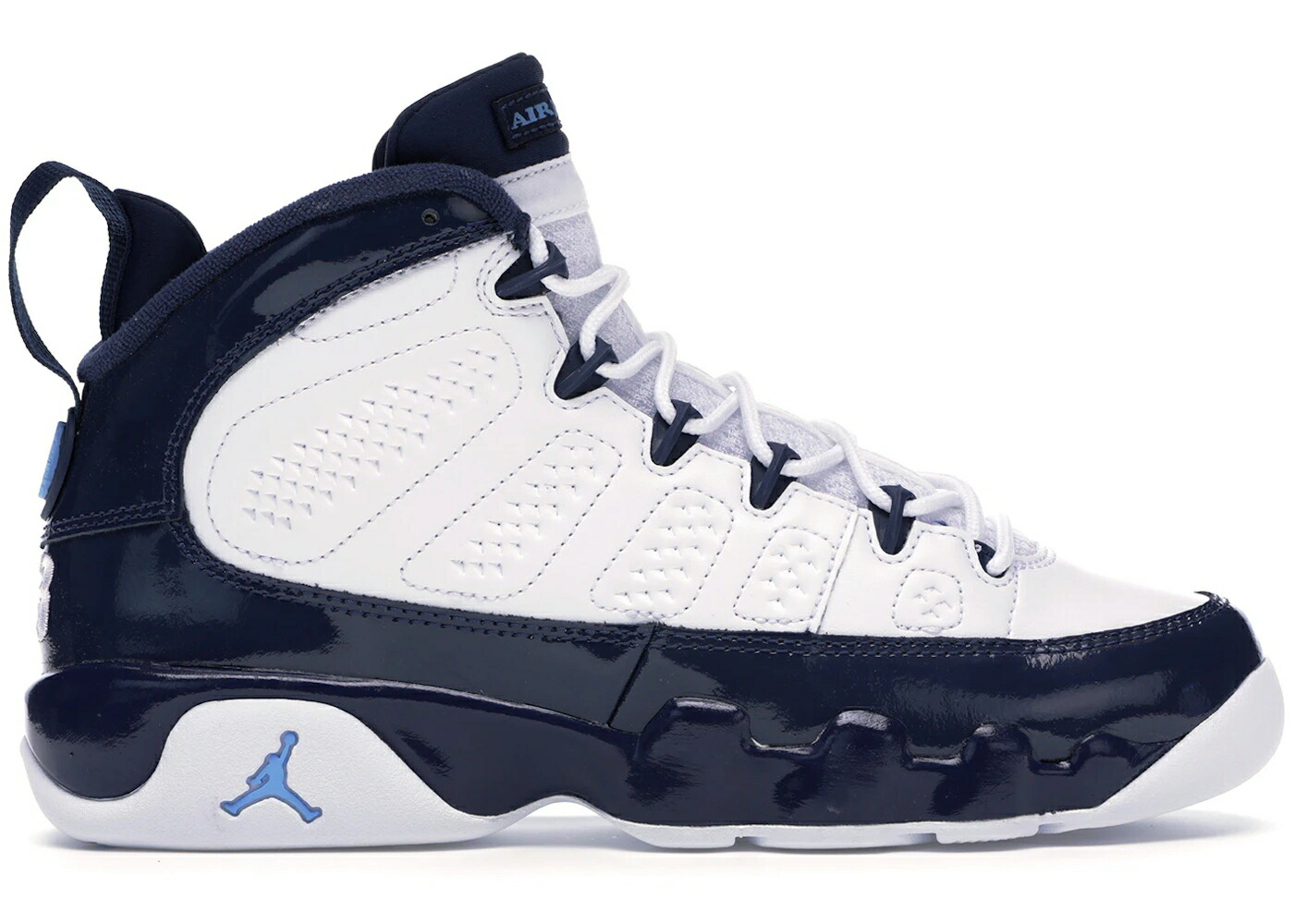 ナイキ ジョーダン パール 青み 青色 白いこと 白いこと お坊っちゃん キッズ JORDAN 9 RETRO PEARL BLUE (GS) / WHITE UNIVERSITY BLUE MIDNIGHT もの言う花 マタニティ スニーカー