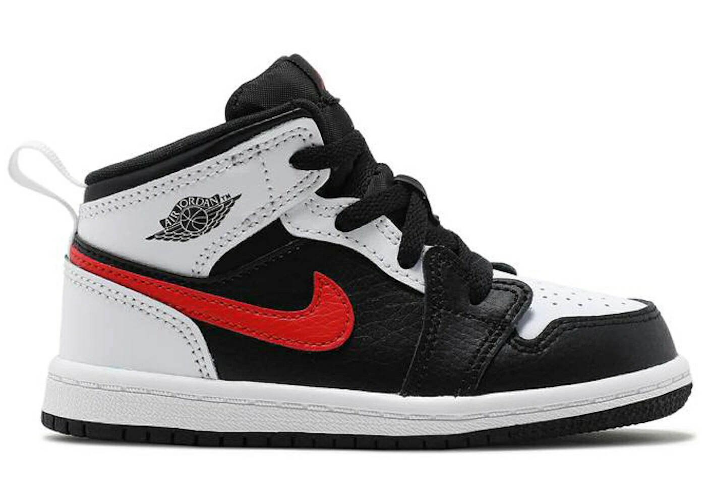 ナイキ ジョーダン ミッド 赤 レッド 黒色 ブラック 白色 ホワイト ジュニア キッズ JORDAN 1 MID CHILE RED (TD) / BLACK CHILE RED WHITE