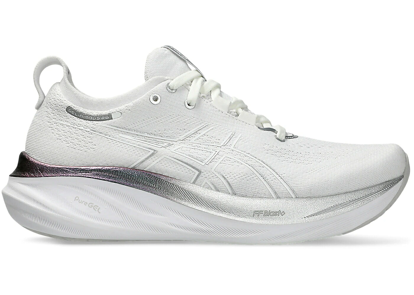 アシックス プラチナム レアル 白色 ホワイト ピュア 銀色 シルバー WOMEN'S スニーカー レディース ASICS GEL-NIMBUS 26 PLATINUM REAL WHITE PURE SILVER (WOMEN'S) / REAL WHITE PURE SILVER