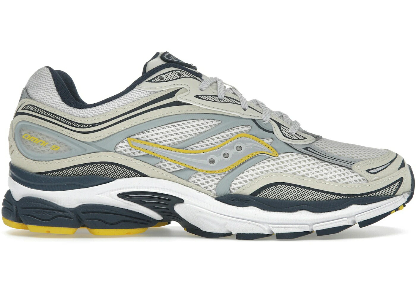 サッカニー 白色 ホワイト 黄色 イエロー スニーカー メンズ SAUCONY PROGRID OMNI 9 FABRICATED FUTURE PACK WHITE YELLOW / WHITE MULTI