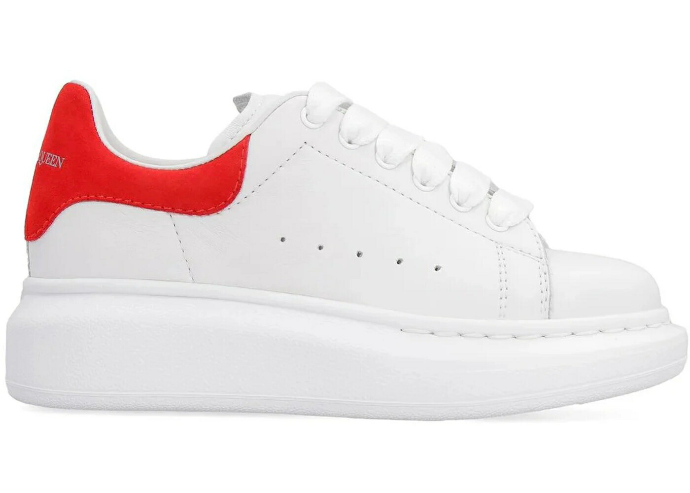 アレキサンダーマックイーン 靴 スニーカー 白いこと 白いこと 赤 赤いこと 御坊っちゃん キッズ ALEXANDER MCQUEEN ALEXANDER MCQUEEN OVERSIZED SNEAKER WHITE RED (KIDS) / 587691WHX129676T もの言う花 マタニティ 靴-キッズファッション