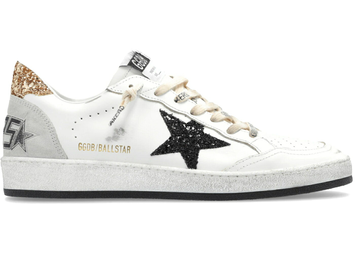 ゴールデングース 白色 ホワイト 黒色 ブラック ゴールド WOMEN スニーカー レディース GOLDEN GOOSE GOLDEN GOOSE BALL STAR WHITE BLACK GOLD ICE (WOMEN) / WHITE BLACK GOLD ICE