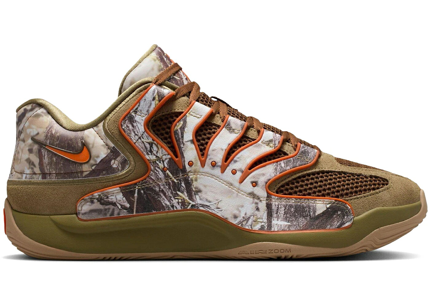 ナイキ レアル カモ柄 橙 オレンジ スニーカー メンズ NIKE KD 18 CHET HOLMGREN REAL TREE CAMO / COYOTE SAFETY ORANGE MEDIUM