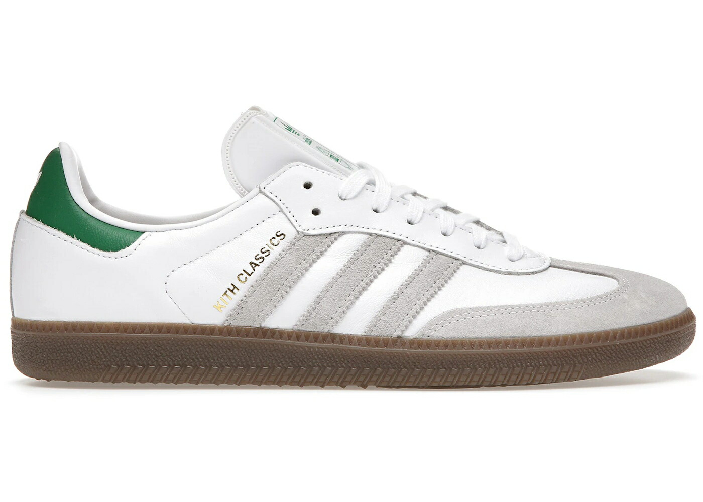 アディダス サンバ 白いこと 白いこと 緑 緑であること ゴールド スニーカー メンズ ADIDAS SAMBA OG KITH CLASSICS WHITE GREEN / WHITE FAIRWAY GOLD