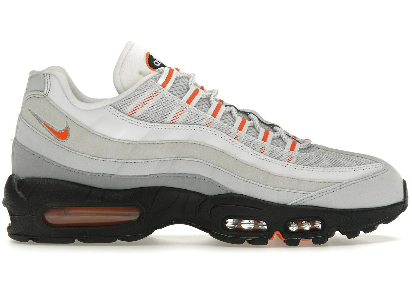 ナイキ マックス 灰色 グレー 橙 オレンジ ピュア プラチナム エアマックス スニーカー メンズ NIKE AIR MAX 95 WOLF GREY SAFETY ORANGE PURE PLATINUM / WOLF GREY PURE PLATINUM PHOTON