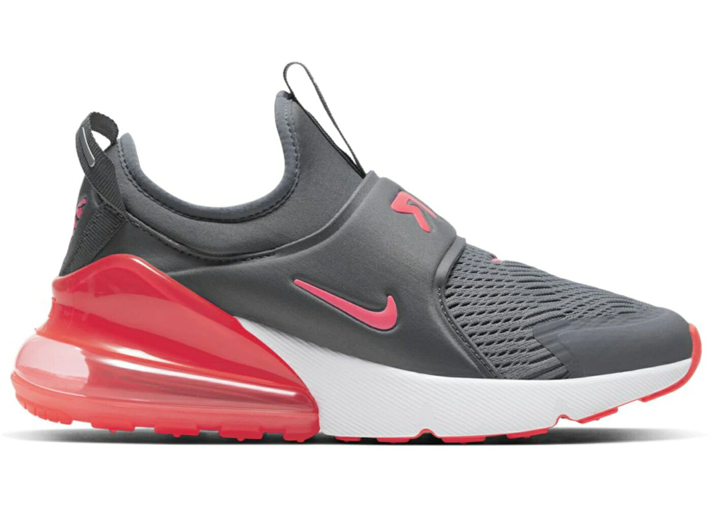 ナイキ マックス クリムゾン 灰色 グレー 白色 ホワイト エアマックス ジュニア キッズ NIKE AIR MAX 270 EXTREME FLASH CRIMSON (GS) / SMOKE GREY WHITE FLASH CRIMSON ベビー マタニティ スニーカー|スニケス