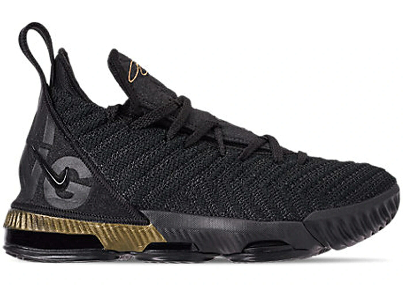ナイキ レブロン 黒いこと 黒いこと ゴールド I\u0027M お坊っちゃん キッズ NIKE LEBRON 16 KING (GS) / BLACK METALLIC GOLD もの言う花 マタニティ スニーカー