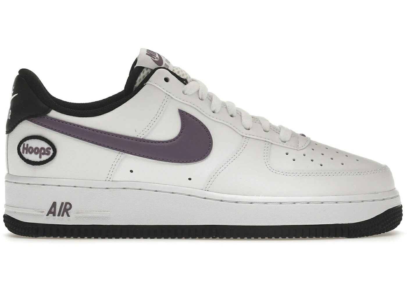ナイキ 白いこと 白いこと 紫 パープル 黒いこと 黒いこと 空軍 スニーカー メンズ NIKE AIR FORCE 1 LOW HOOPS WHITE CANYON PURPLE / WHITE CANYON PURPLE BLACK WHITE