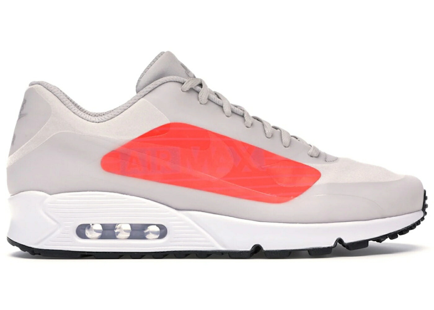 ナイキ マックス ロゴ クリムゾン ナチュラル 灰色 グレー エアマックス スニーカー メンズ NIKE AIR MAX 90 NS BIG LOGO CRIMSON / NATURAL GREY BRIGHT CRIMSON