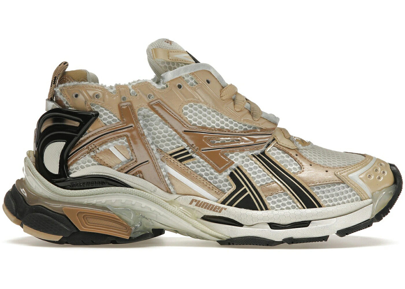 バレンシアガ ベージュ 黒色 ブラック 白色 ホワイト スニーカー メンズ BALENCIAGA RUNNER BEIGE BLACK WHITE / BEIGE BLACK WHITE