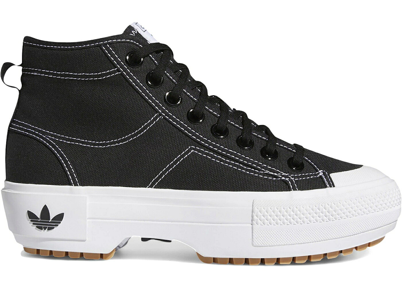 アディダス 黒色 ブラック 白色 ホワイト コア WOMEN'S スニーカー レディース ADIDAS NIZZA TREK BLACK WHITE (WOMEN'S) / CORE BLACK CLOUD WHITE GUM