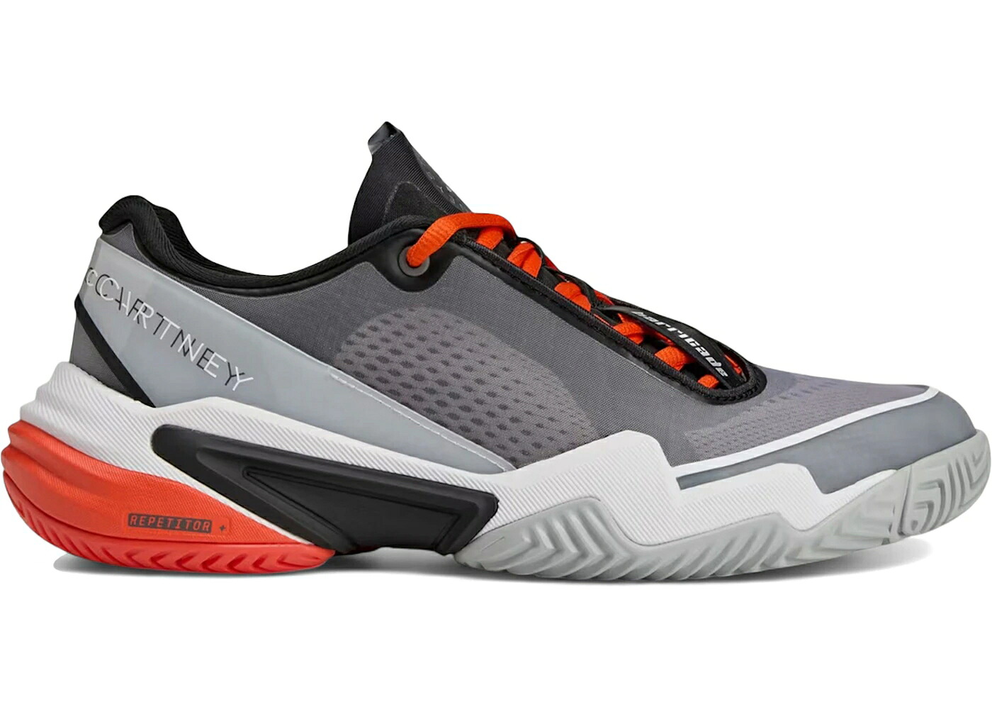 アディダス バリケード 白色 ホワイト チャコール 橙 オレンジ WOMEN'S スニーカー レディース ADIDAS BARRICADE BY STELLA MCCARTNEY WHITE CHARCOAL COLLEGIATE ORANGE (WOMEN'S) / CLOUD WHITE CHARCOAL COLLEGIATE