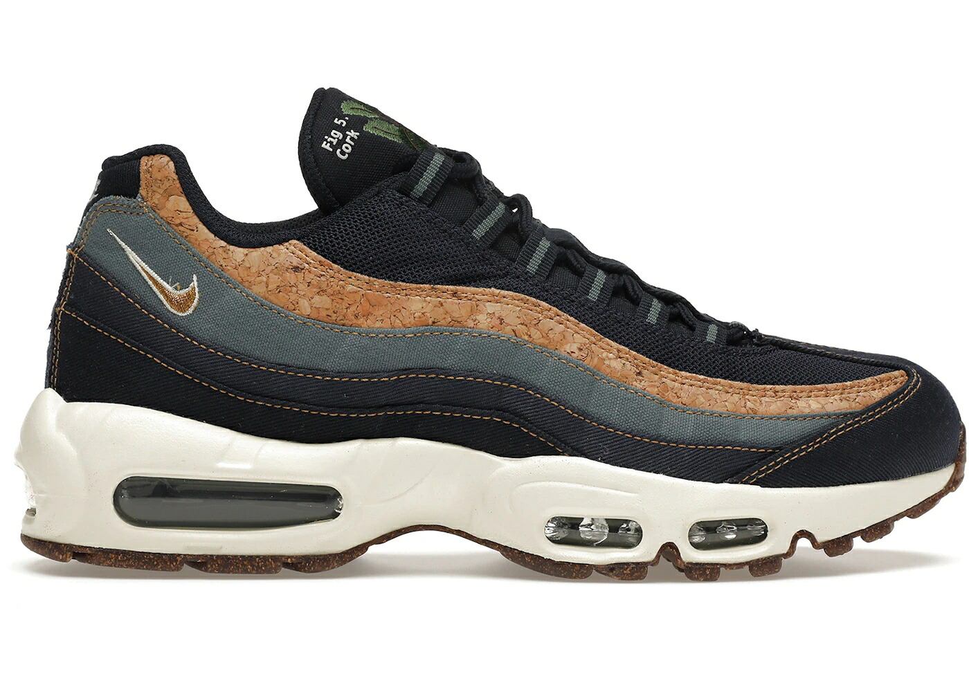 ナイキ マックス 紺色 米国海軍 ウィート サンダー 青碧 青色 エア湖マックス スニーカー メンズ NIKE AIR MAX 95 CORK NAVY / OBSIDIAN WHEAT THUNDER BLUE メンズ靴-スニーカー-靴