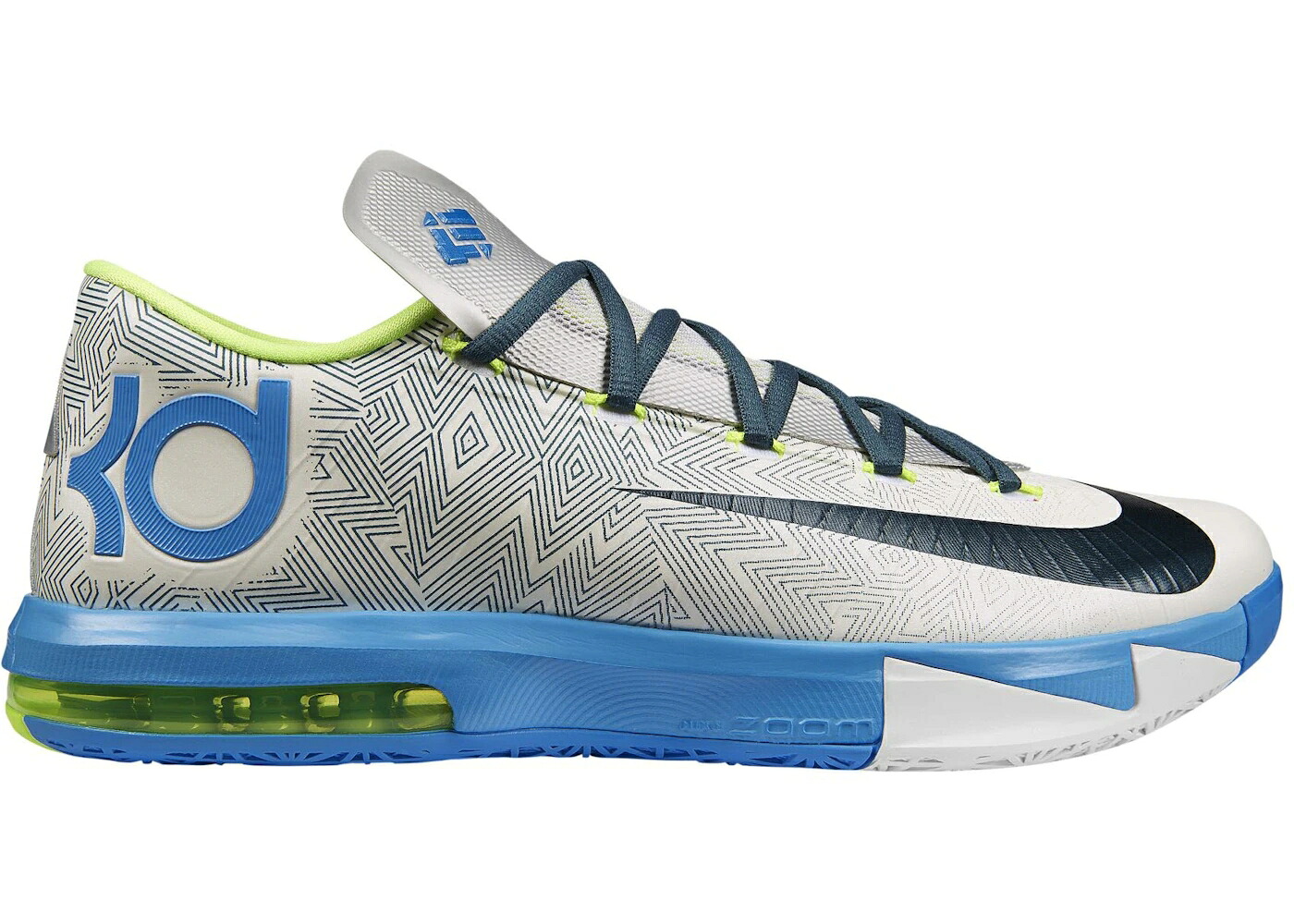 ナイキ 純然たる プラチナム ナイト爵 スニーカー メンズ NIKE KD 6 HOME II / PURE PLATINUM NIGHT FACTOR VIVID