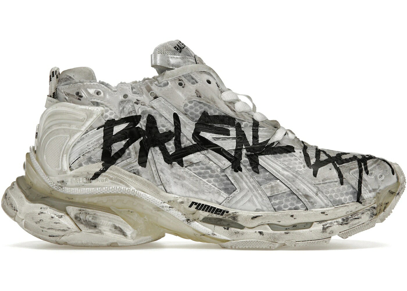 バレンシアガ 白色 ホワイト WOMEN スニーカー レディース BALENCIAGA RUNNER GRAFFITI WHITE (WOMEN) /