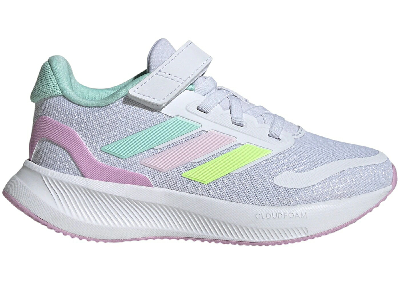 アディダス 白色 ホワイト ピンク ジュニア キッズ ADIDAS RUNFALCON 5 CLOUD WHITE CLEAR MINT PINK (PS) / CLOUD WHITE CLEAR MINT CLEAR ベビー マタニティ スニーカー