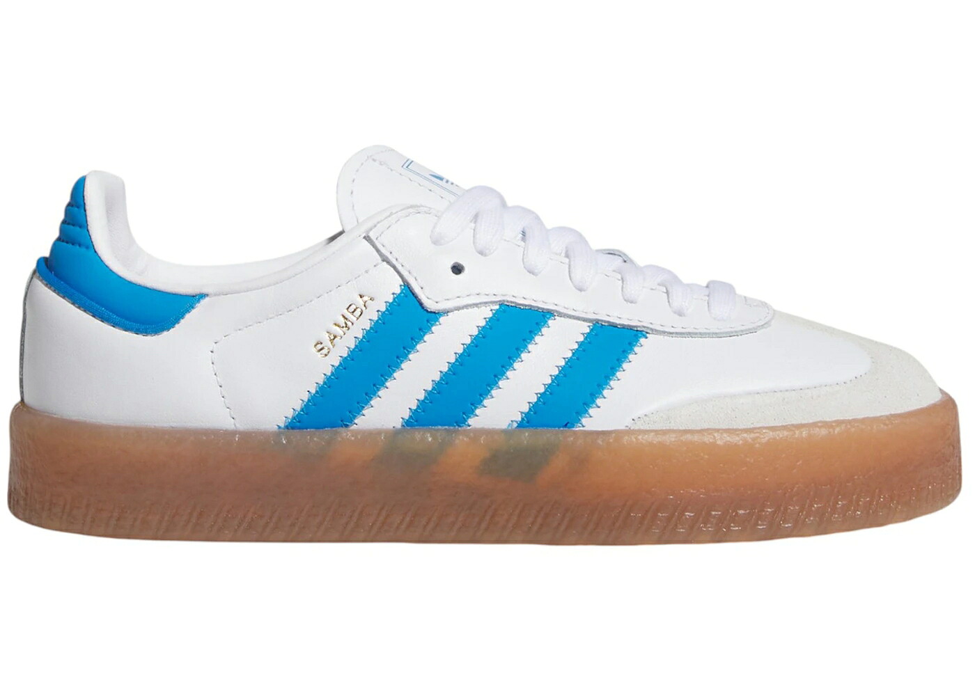 アディダス 白いこと 白いこと 青碧 青碧 ゴールド お坊っちゃん キッズ ADIDAS SAMBAE CLOUD WHITE BRIGHT BLUE GOLD METALLIC (GS) / CLOUD WHITE BRIGHT BLUE GOLD もの言う花 マタニティ スニーカー