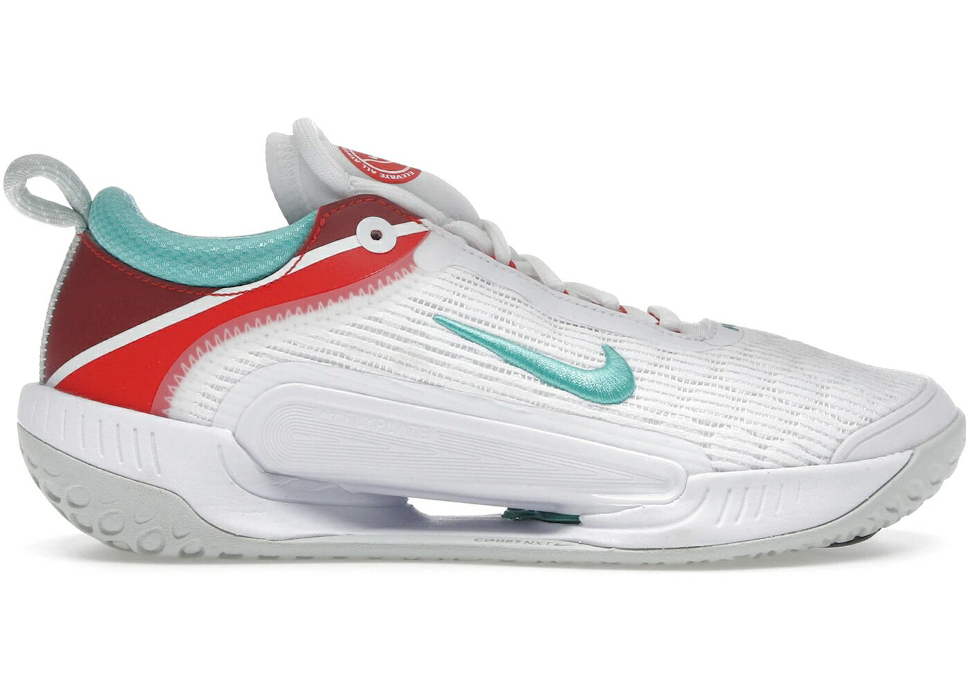 ナイキ コート ズーム 白色 ホワイト 銀色 シルバー 赤 レッド WOMEN'S スニーカー レディース NIKE COURT ZOOM NXT HC WHITE LIGHT SILVER HABANERO RED WASHED TEAL (WOMEN'S) / WHITE LIGHT SILVER HABANERO RED
