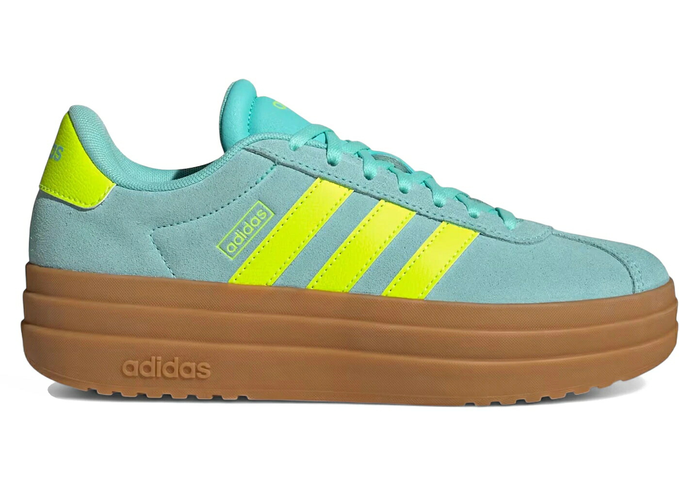 アディダス 厚地の外套 アクア WOMEN\u0027S スニーカー レディース ADIDAS VL COURT BOLD FLASH AQUA LUCID LEMON (WOMEN\u0027S) / FLASH AQUA LUCID LEMON GUM