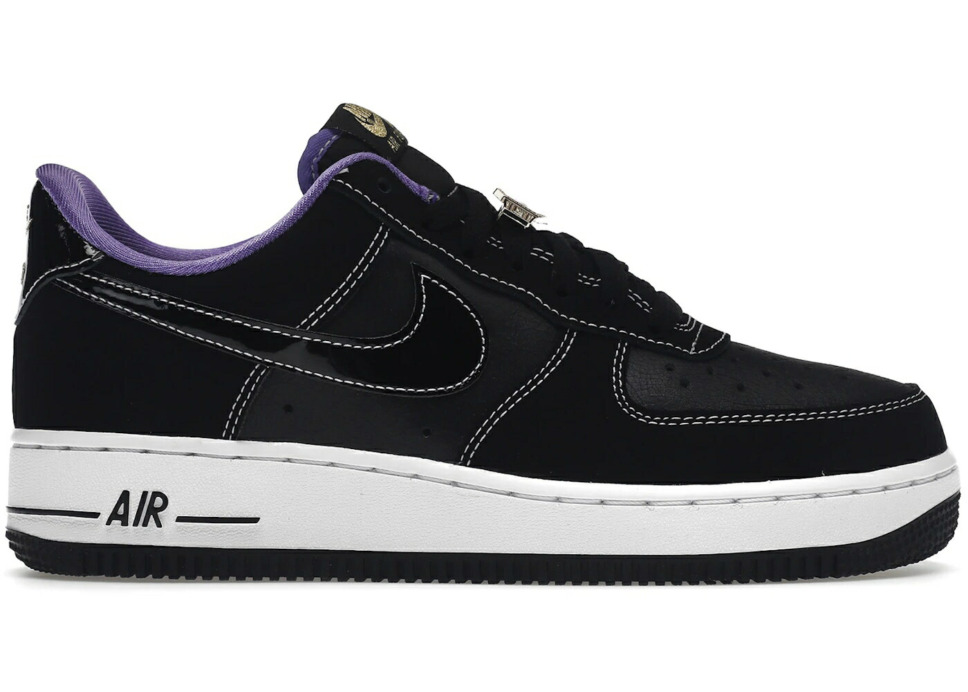 ナイキ 黒色 ブラック 紫 パープル 灰色 グレー 白色 ホワイト エアフォース 07 スニーカー メンズ NIKE AIR FORCE 1 LOW LV8 WORLD CHAMP BLACK PURPLE / BLACK IRON GREY WHITE BLACK
