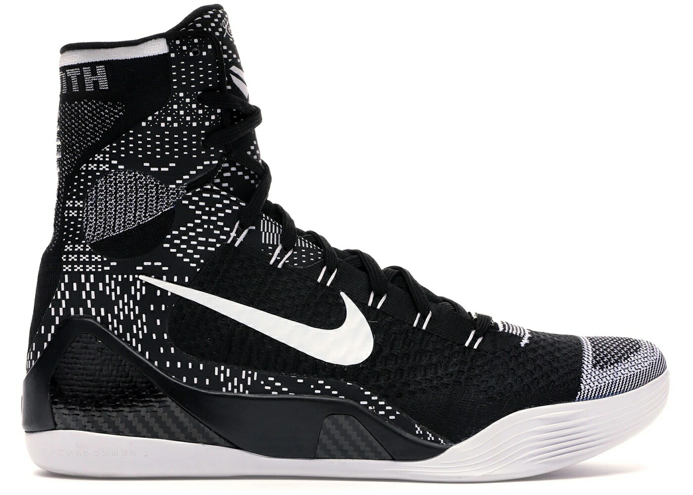 ナイキ コービー エリート 黒色 ブラック 白色 ホワイト スニーカー メンズ NIKE KOBE 9 ELITE BLACK HISTORY MONTH / BLACK WHITE