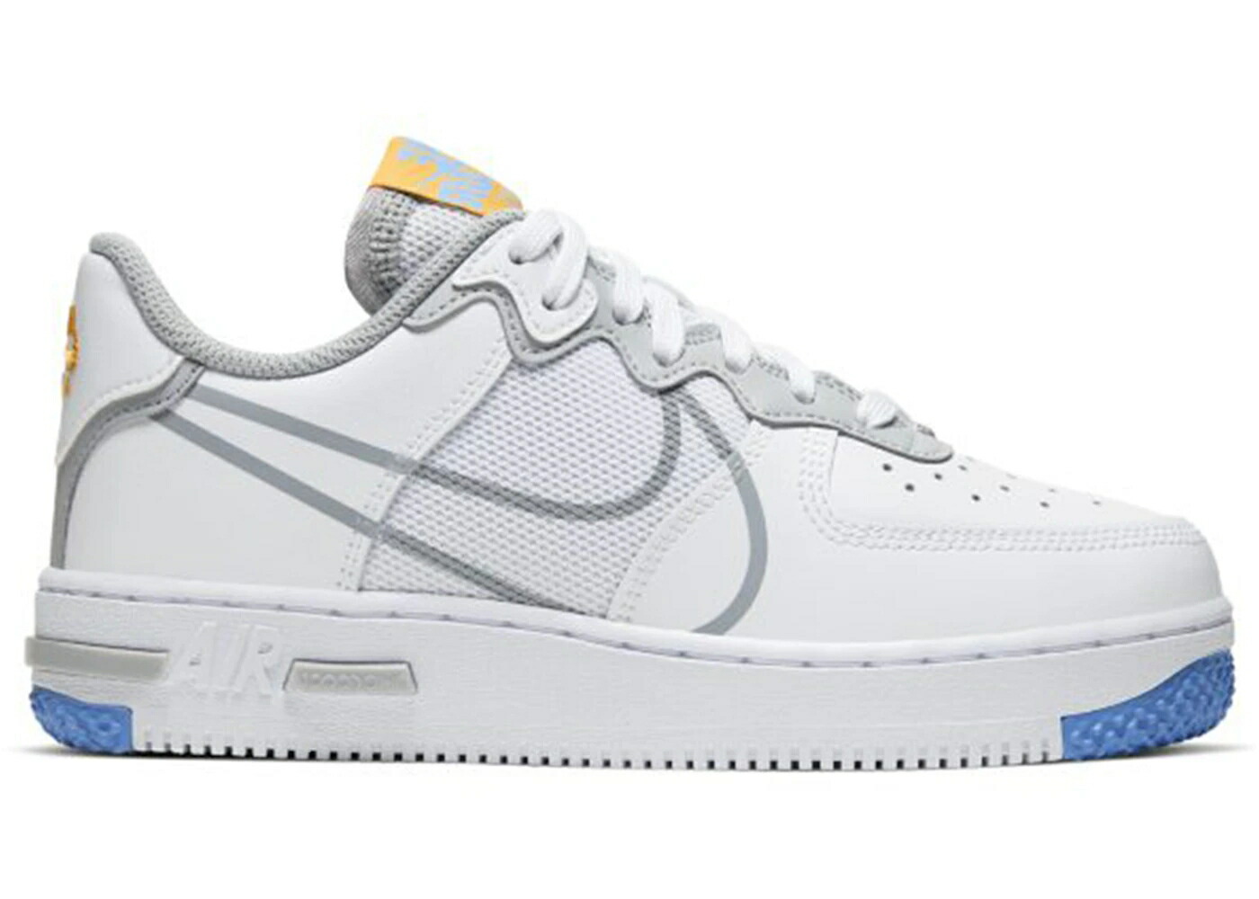 ナイキ リアクト 白色 ホワイト 灰色 グレー エアフォース ジュニア キッズ NIKE AIR FORCE 1 LOW REACT SU WHITE LIGHT SMOKE GREY (GS) / WHITE LIGHT SMOKE GREY ベビー マタニティ スニーカー 51,900円