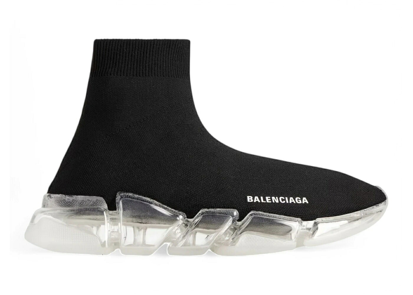バレンシアガ 素早さ 黒いこと 黒いこと 白いこと 白いこと 2.0 スニーカー メンズ BALENCIAGA SPEED CLEAR SOLE BLACK WHITE /