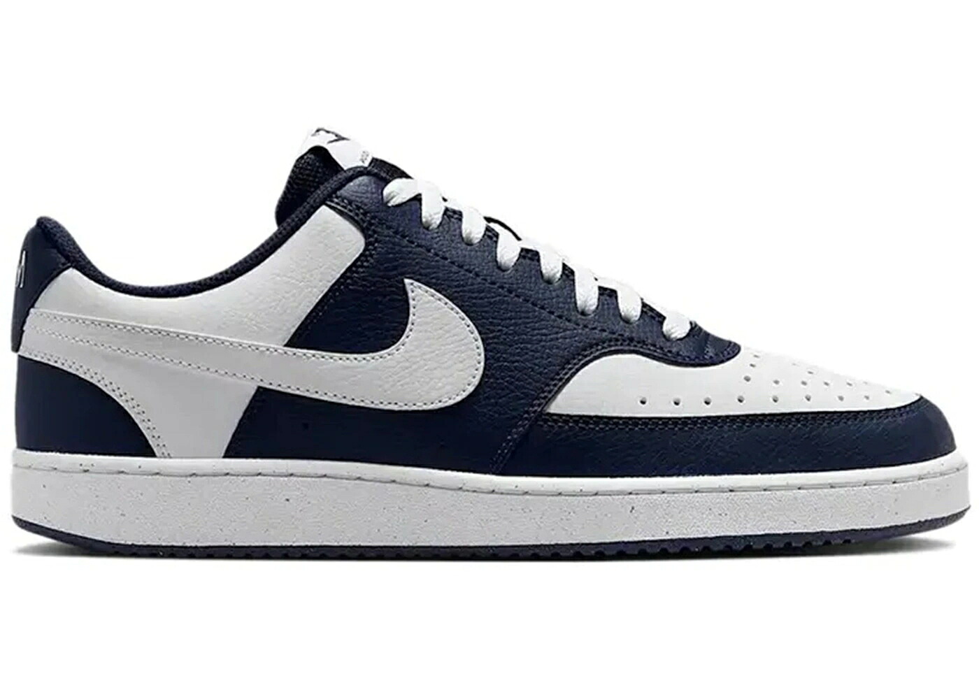 ナイキ 厚地の外套 紺色 米国海軍 白いこと 白いこと スニーカー メンズ NIKE COURT VISION LOW MIDNIGHT NAVY WHITE / MIDNIGHT NAVY WHITE