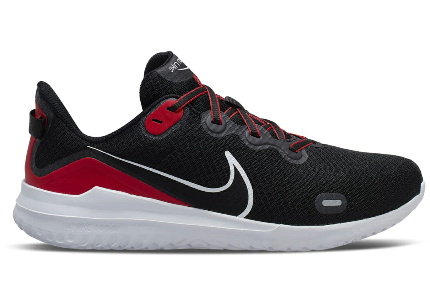ナイキ 黒色 ブラック 赤 レッド 白色 ホワイト スニーカー メンズ NIKE RENEW RIDE BLACK / BLACK RED ANTHRACITE WHITE