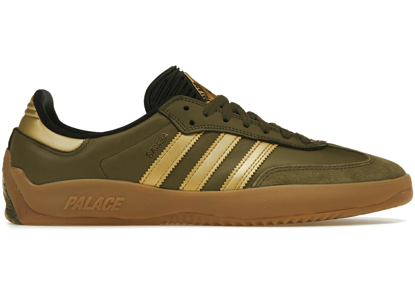 アディダス サンバ オリーブ ゴールド スニーカー メンズ ADIDAS PUIG SAMBA PALACE OLIVE GOLD / FOCUS OLIVE METALLIC GOLD GUM