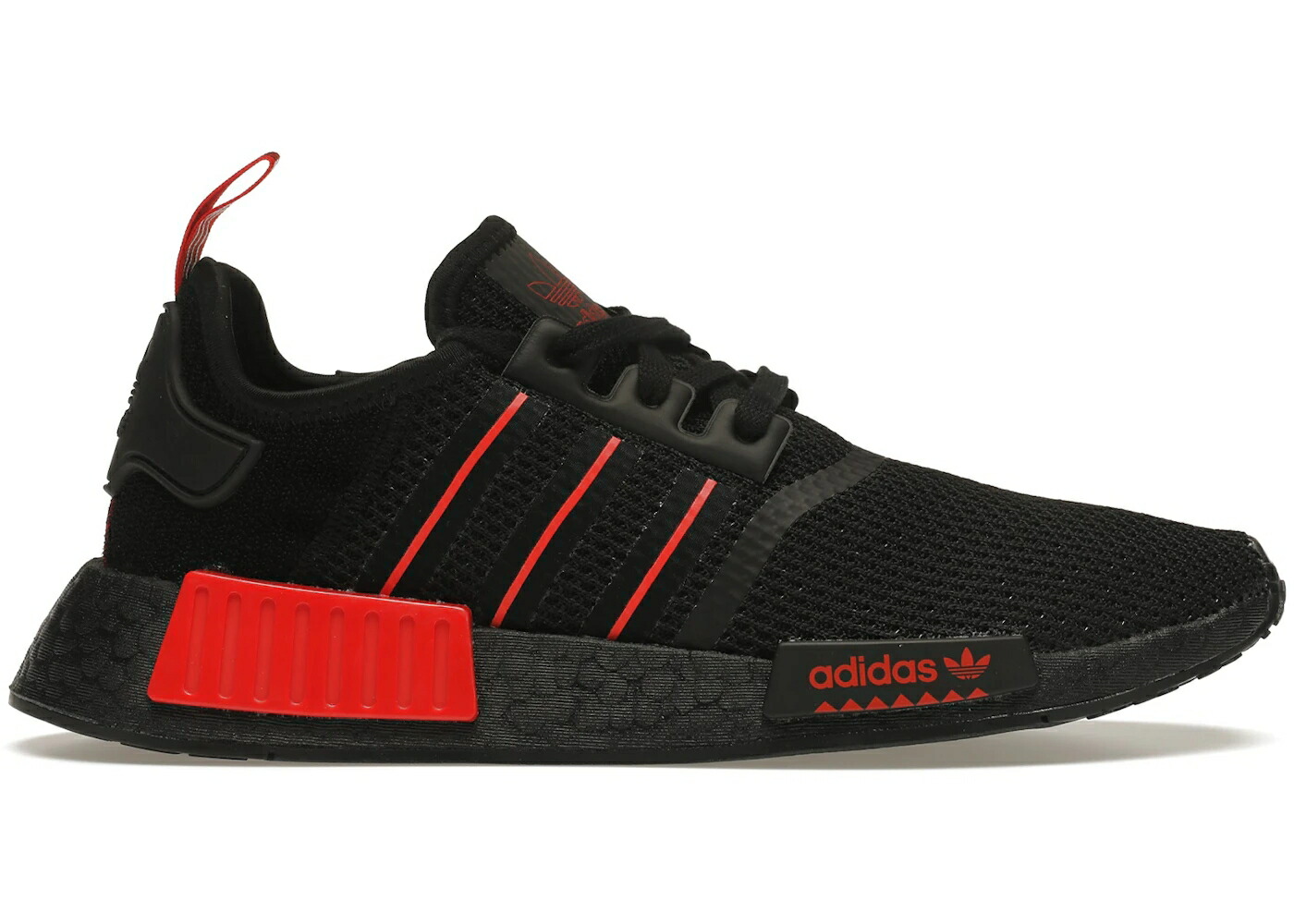 アディダス コア 黒色 ブラック 赤 レッド スニーカー メンズ ADIDAS NMD R1 CORE BLACK RED / CORE BLACK CORE BLACK RED
