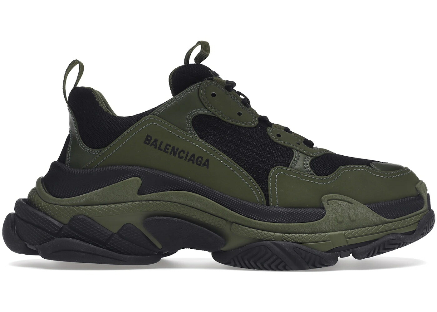 バレンシアガ 緑 グリーン 黒色 ブラック スニーカー メンズ BALENCIAGA TRIPLE S DARK GREEN BLACK / GREEN BLACK