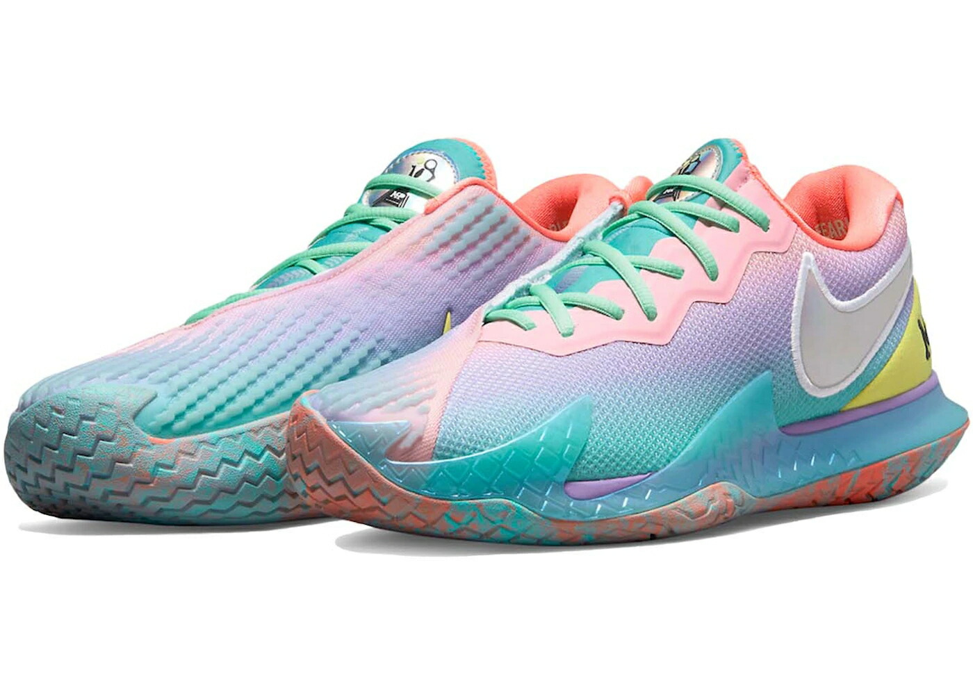 ナイキ コート ズーム 青色 ブルー クリムゾン ピンク 黄色 イエロー スニーカー メンズ NIKE COURT ZOOM VAPOR CAGE 4 DOERNBECHER MAYLEE / BLUE CRIMSON PINK YELLOW