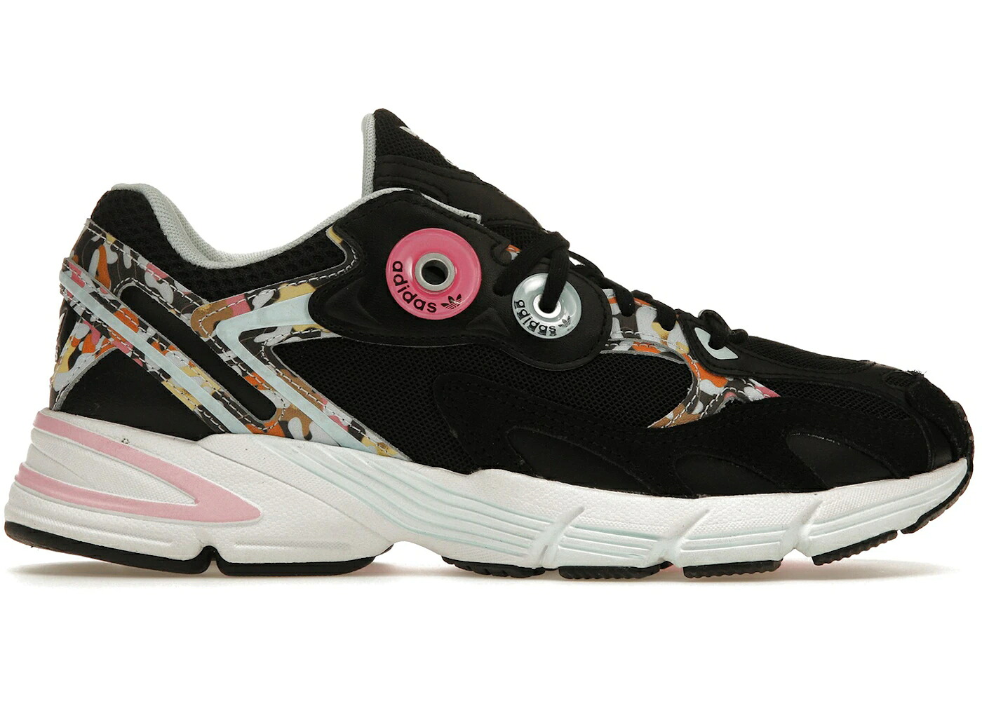アディダス 黒色 ブラック 青色 ブルー ピンク コア WOMEN'S スニーカー レディース ADIDAS ASTIR BLACK ALMOST BLUE BLISS PINK (WOMEN'S) / CORE BLACK ALMOST BLUE BLISS