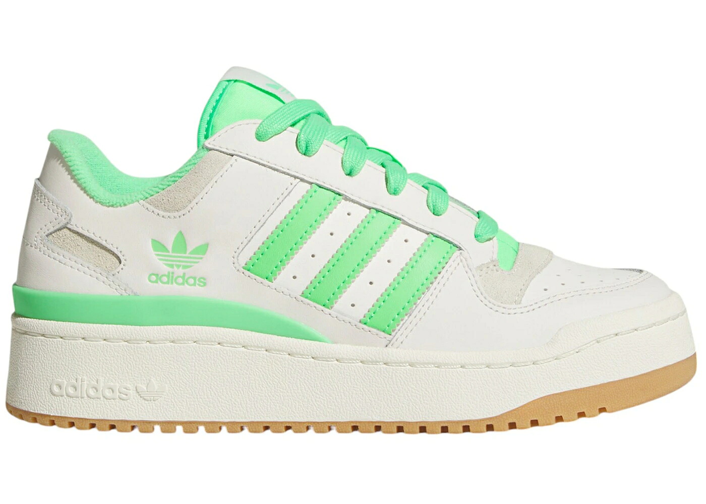 アディダス 討論会 白いこと 白いこと 緑 緑であること WOMEN\u0027S スニーカー レディース ADIDAS FORUM BOLD STRIPES CLOUD WHITE GREEN OFF (WOMEN\u0027S) / CLOUD WHITE GREEN OFF WHITE