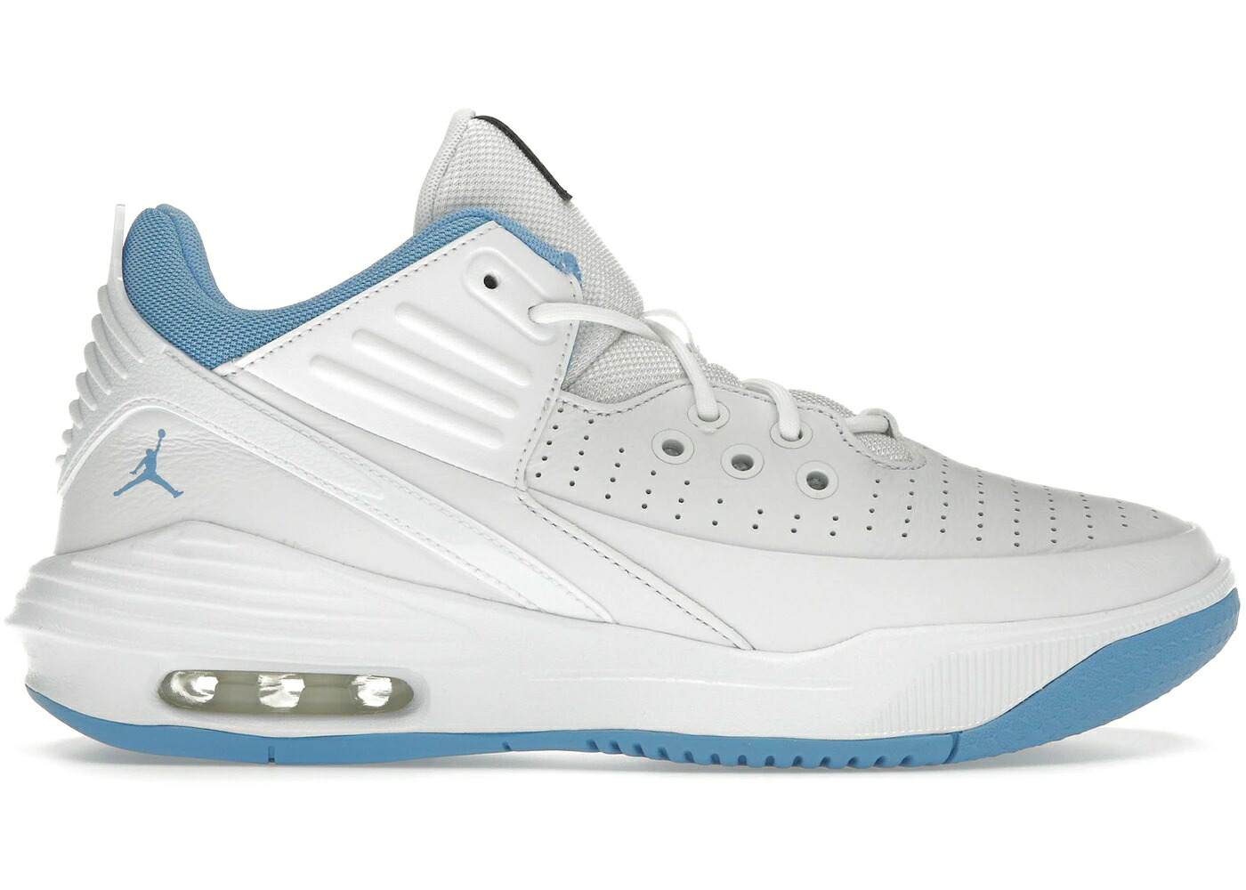 ナイキ ジョーダン マックス オーラ 白色 ホワイト 青色 ブルー 黒色 ブラック スニーカー メンズ JORDAN MAX AURA 5 WHITE UNIVERSITY BLUE / WHITE BLACK UNIVERSITY BLUE|スニケス